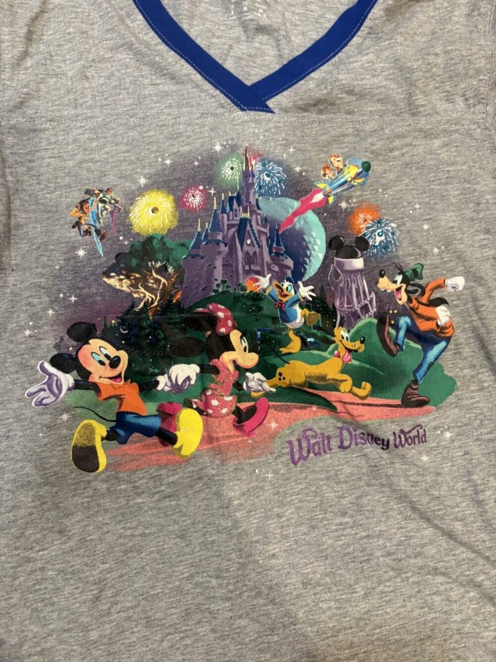 Disney parks Size Small (S) Theme Park Character Graphic V-Neck Tee - Picture 2 of 5